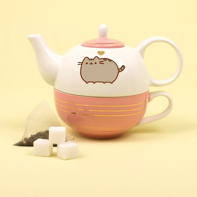 Thumbs Up Gold Pusheen Tea For One Set