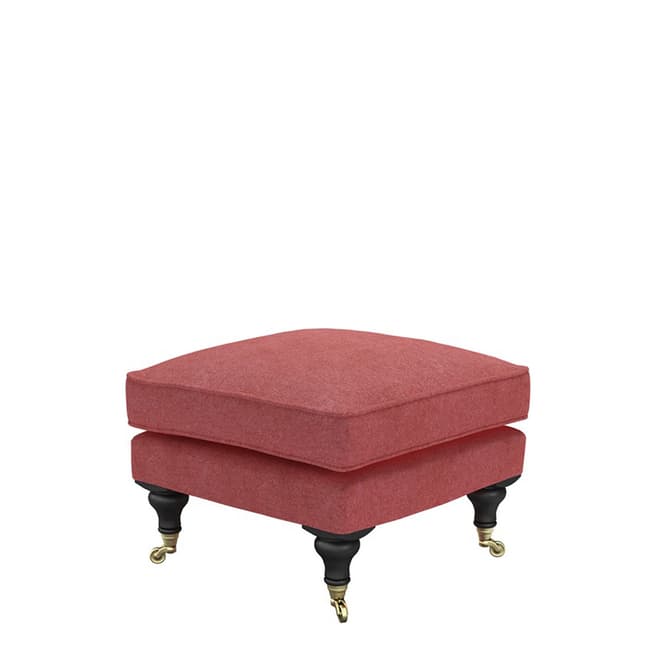 sofa.com Bluebell Regular Footstool in Flamingo Soft Wool