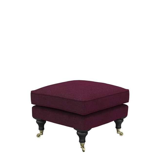 sofa.com Bluebell Regular Footstool in Oxblood Soft Wool