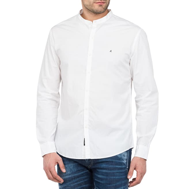 Replay White Cotton Popeline Shirt