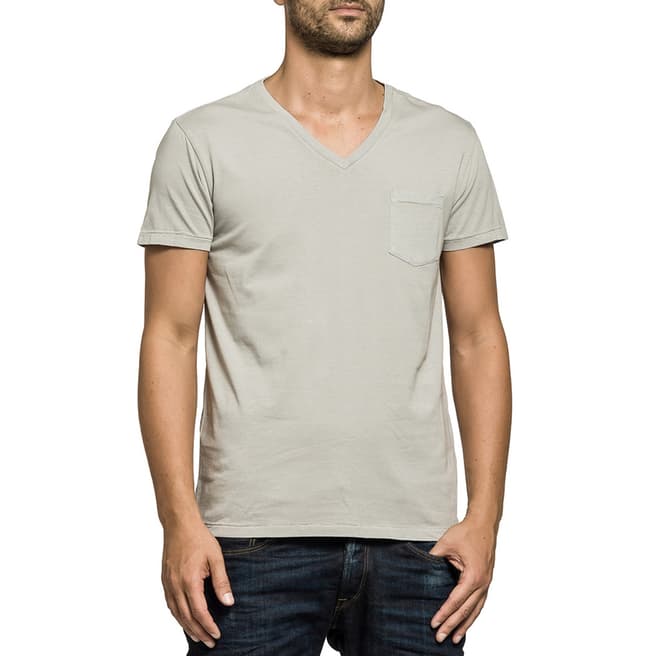 Replay Light Grey Pigment Dyed Tee