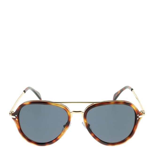 Celine Women's Havana Gold/Grey Sunglasses 54mm