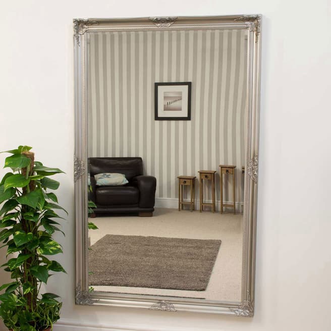 Milton Manor Silver Kingsbury Classic Large Wall Mirror 168x107cm