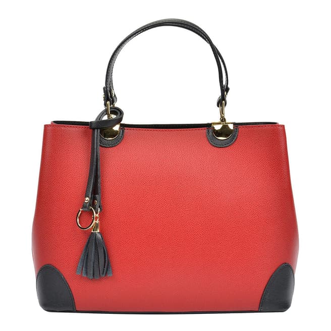 Isabella Rhea Red Leather Isabella Rhea Top Handle Bag