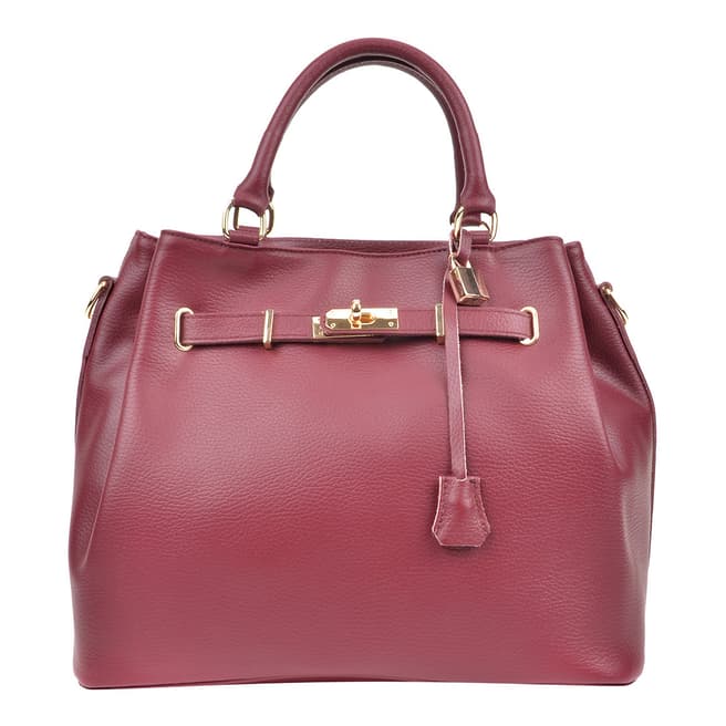 Isabella Rhea Wine Leather Isabella Rhea Top Handle Bag