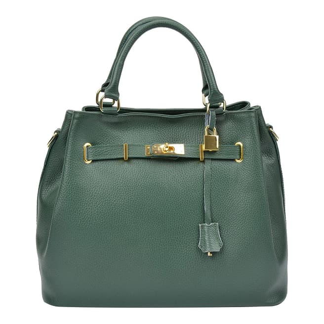 Isabella Rhea Green Leather Isabella Rhea Top Handle Bag