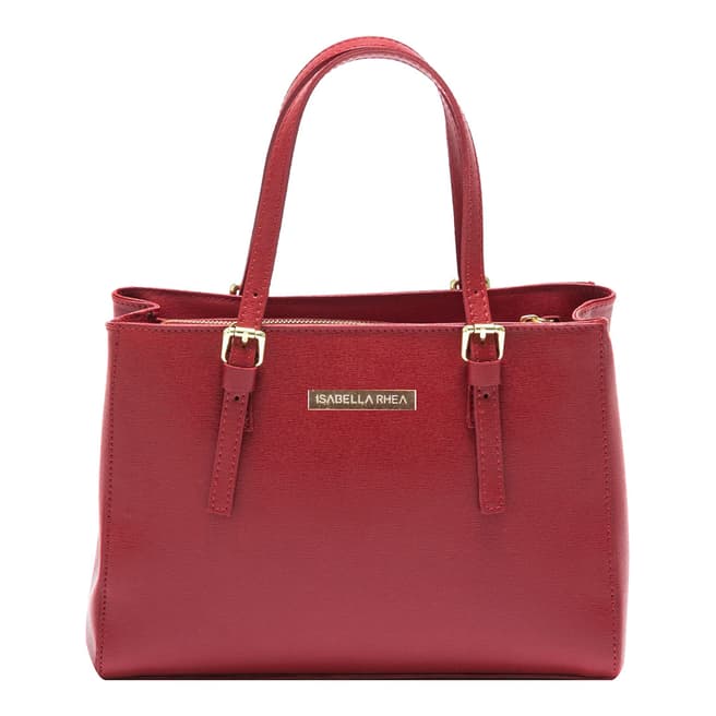 Isabella Rhea Red Leather Isabella Rhea Tote Bag