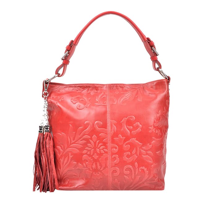 Isabella Rhea Red Leather Isabella Rhea Hobo Bag