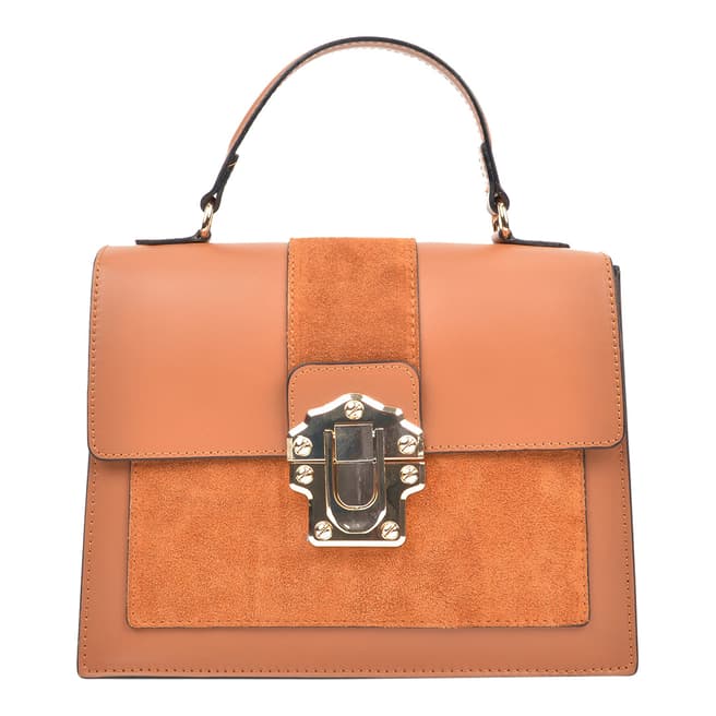 Isabella Rhea Cognac Leather Isabella Rhea Top Handle Bag