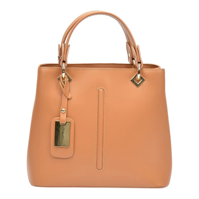 Roberta M Cognac Leather Roberta M Top Handle Bag