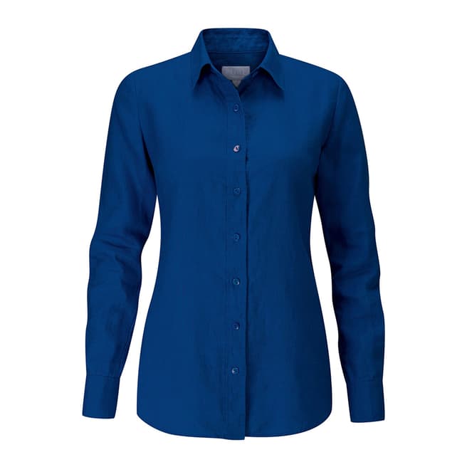 Pure Collection French Navy Linen Shirt