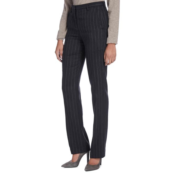 Nicole Farhi Black/Grey Pinstripe Sailor Trousers