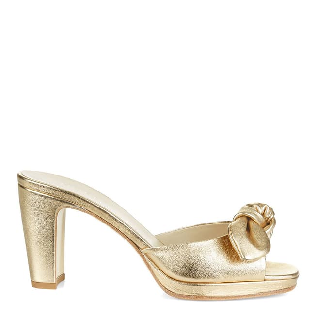 Hobbs London Gold Leather Ophelia Mules 