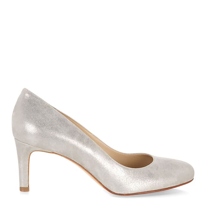 Hobbs London Silver Metallic Leather Lizzie Courts