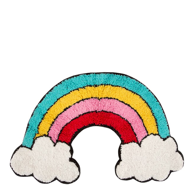 Sass & Belle Patches Pins Rainbow With Clouds Rug