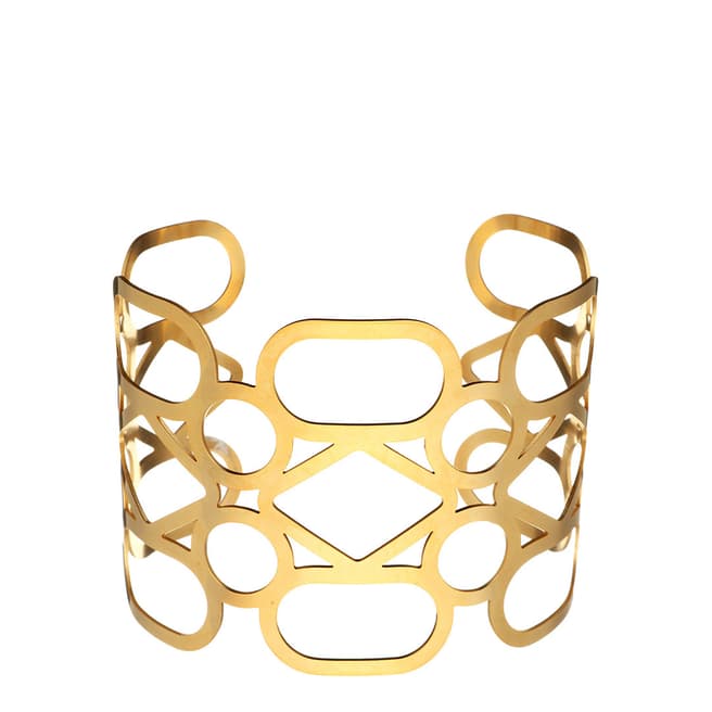 Chloe Collection by Liv Oliver Gold Geometric Cuff Bangle