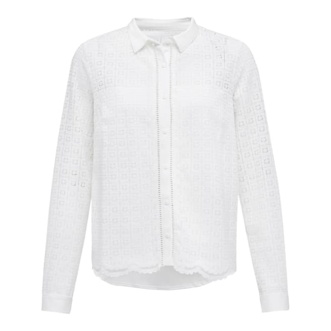 Great Plains Optic White Lily Lace Mix Shirt