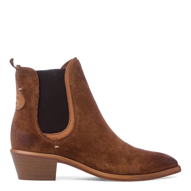 Oliver Sweeney Cognac Suede Serpa Ankle Boots