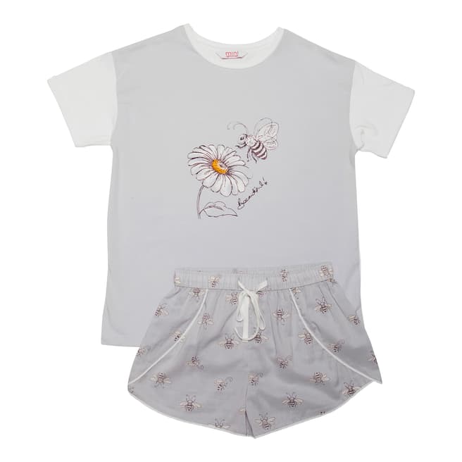Minijammies Girls Beetrix Bee Print Shorty Pyjama Set 