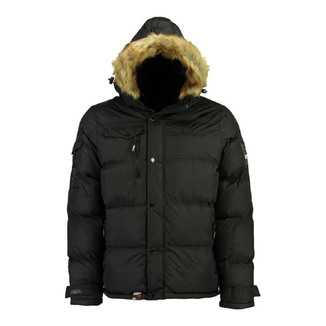 Geographical Norway Black Bonap Hooded Jacket