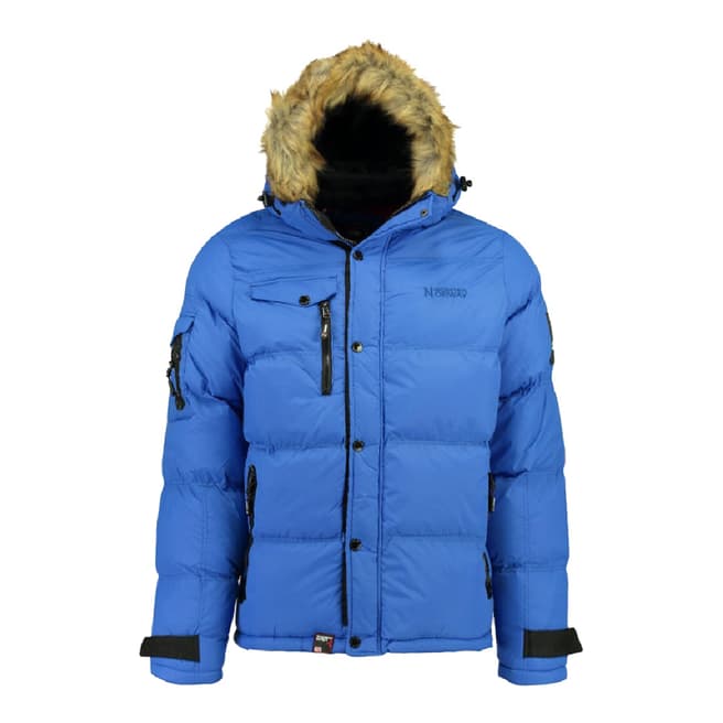 Geographical Norway Men's Royal Blue Bonap Hooded Jacket