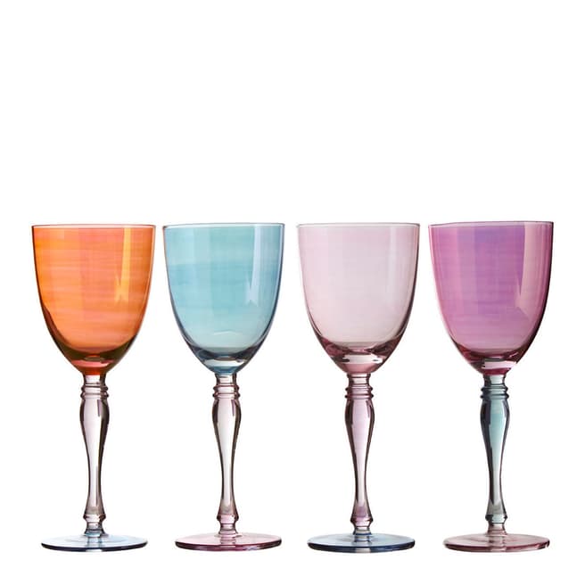 Premier Housewares Set of 4 Aurora Wine Glasses, 342ml