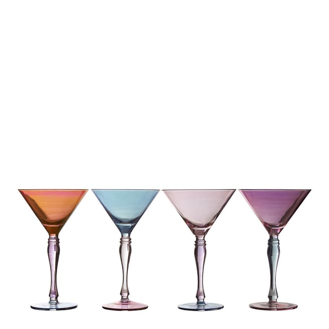 Premier Housewares Set of 4  Aurora Cocktail Glasses, 240ml