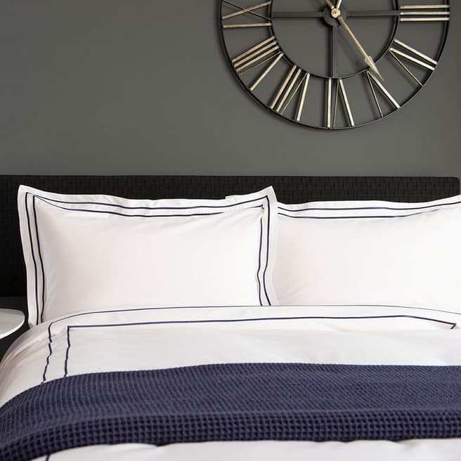 The Lyndon Company Montpellier Double Duvet Cover Set, Navy