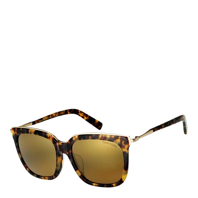 Tom Ford Women's Brown / Gold Brown Sunglasses 56mm