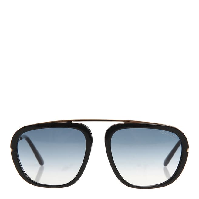 Tom Ford Men's Black Gold/Blue Tom Ford Sunglasses 57mm
