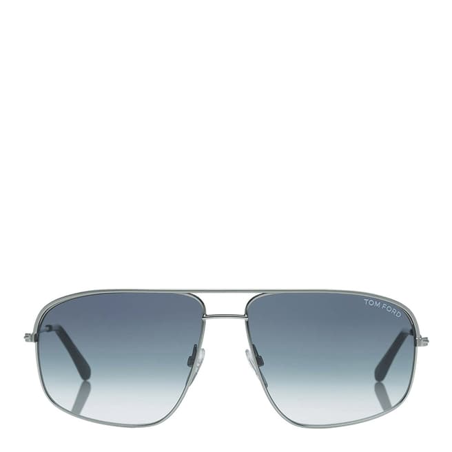 Tom Ford Men's Silver / Grey Lens Justin Tom Ford Sunglasses 60mm