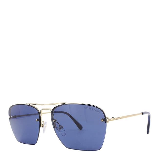Tom Ford Men's Shiny Rose Gold / Blue Walker Tom Ford Sunglasses 57mm