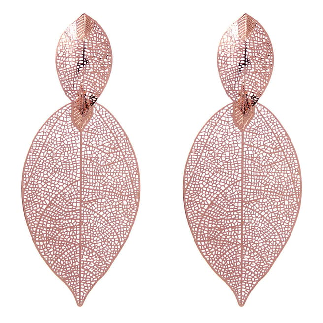 Amrita Singh 2-Tier Leaf Drop Earrings With Laser-Cut Design