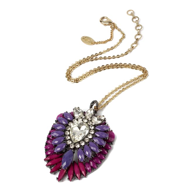 Amrita Singh Purple Crystal Necklace