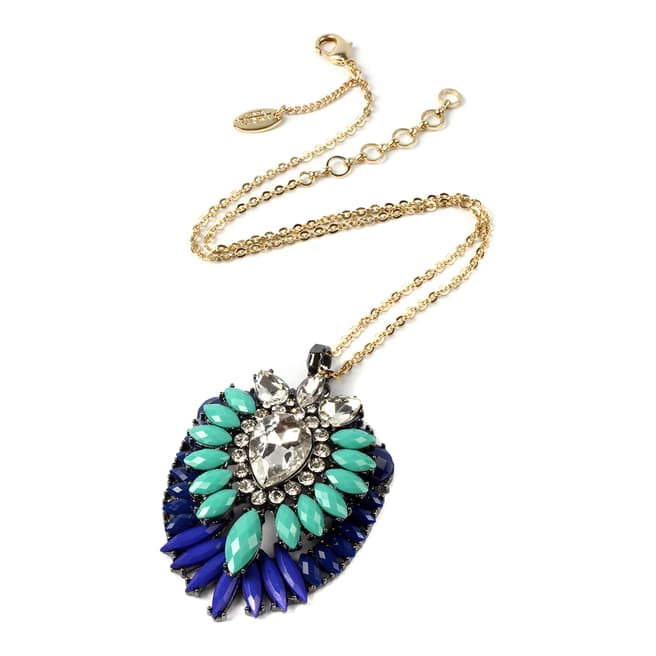 Amrita Singh Turquoise/Blue Crystal Necklace