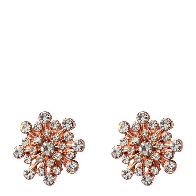 Amrita Singh Flower Stud Earrings With Austrian Crystals