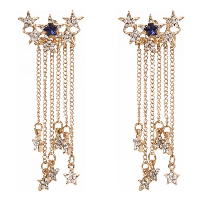 Amrita Singh Gold-Tone Brass Ear Jackets With Austrian Crystals And Star Charms