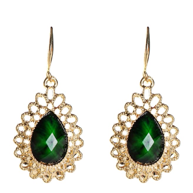 Amrita Singh Gold-Tone Brass Earrings With Resin Stones.