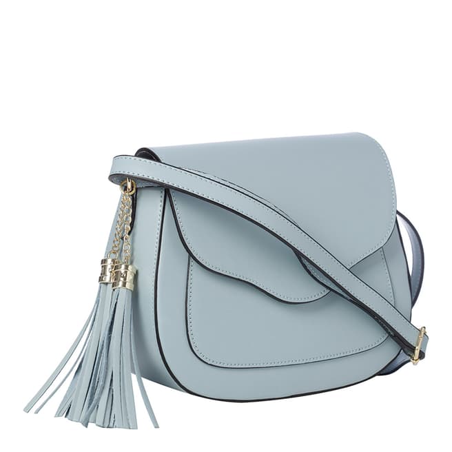 Marco Chiarini Blue Leather Shoulder Bag
