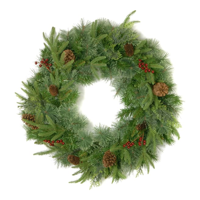 The National Tree Company Cleveland Fir Wreath Berries/Cones