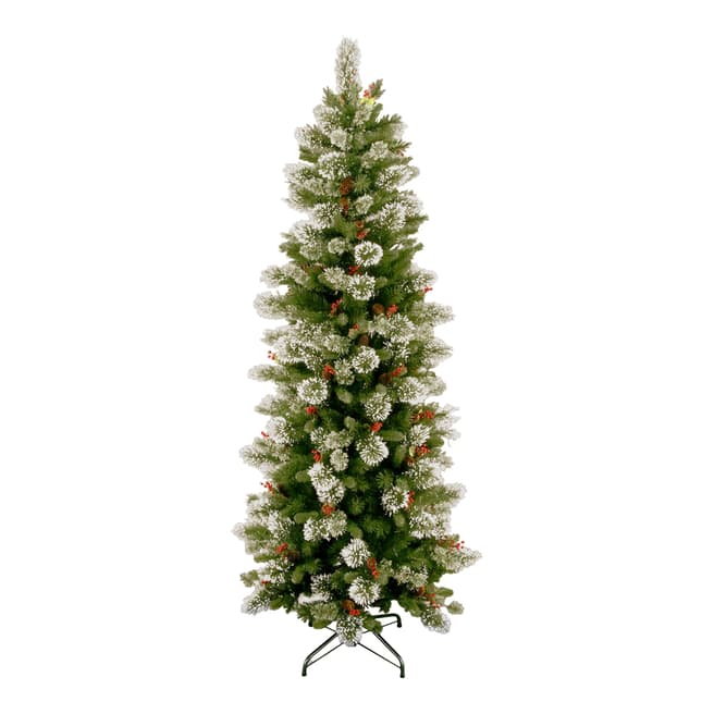 The National Tree Company Woodbury Pine 7.5ft Tree Slim Cones/Berries/Snowflakes