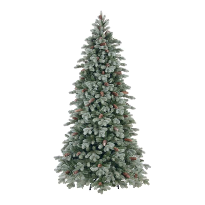 The National Tree Company Frosted Colorado Spruce 6.5ft Slim Tree with Cones