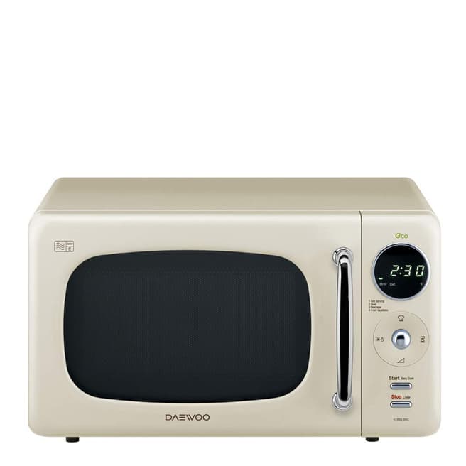 Daewoo Retro Design Microwave, 800 W, 20 liters, Cream