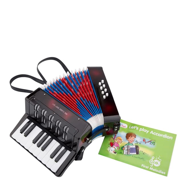 New Classic Toys Accordion Black with Music Book