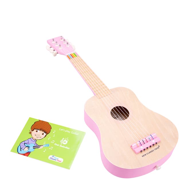 New Classic Toys Natural Pink Guitar Deluxe