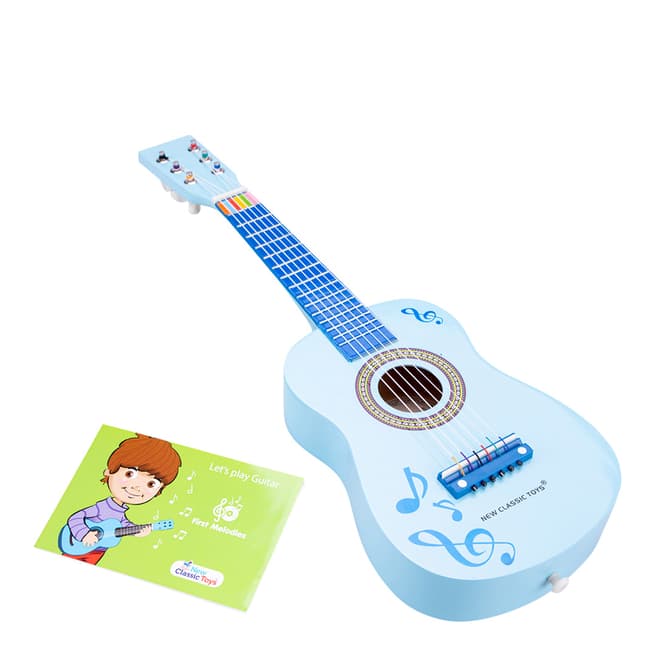 New Classic Toys Blue Guitar With Music Notes