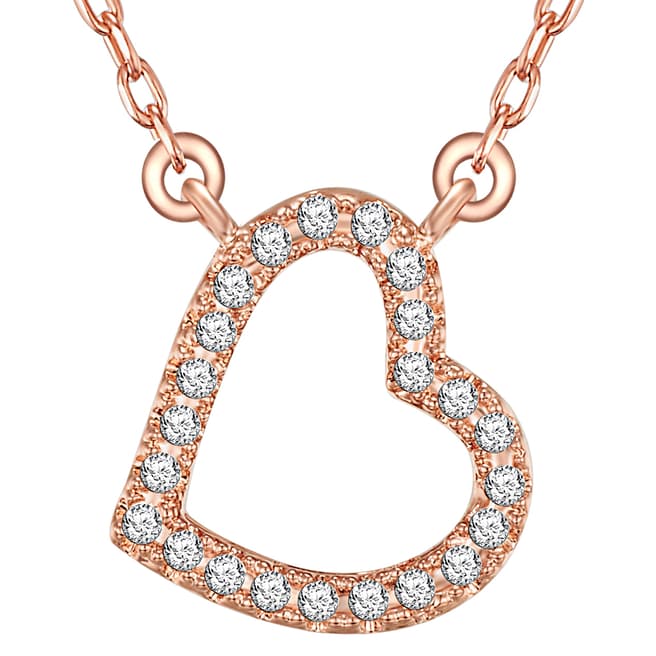 Runway Rose Gold Plated Heart Pendant Necklace