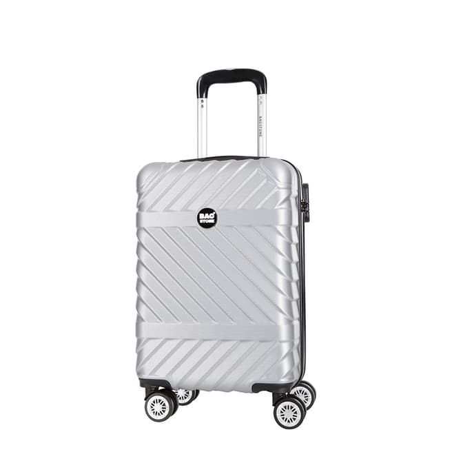 Bagstone Silver 8 Wheel Enjoy Suitcase 52cm