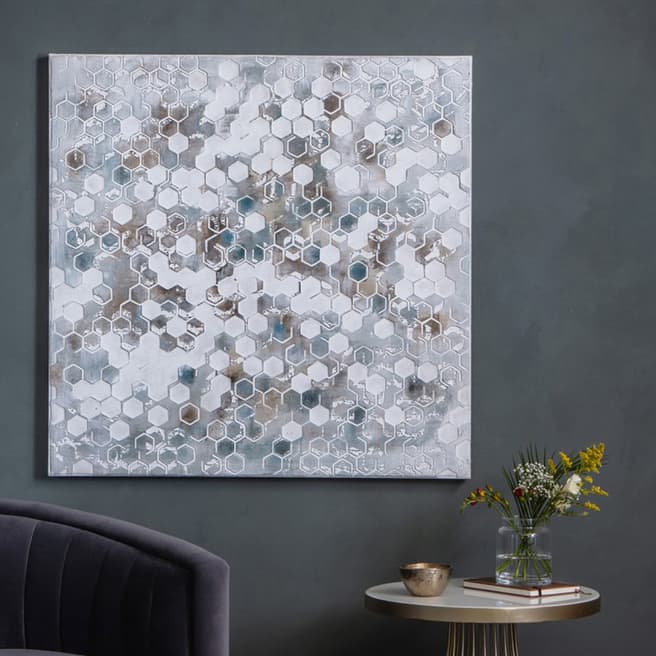 Gallery Living Honeycomb Textured Art Canvas 100x100cm