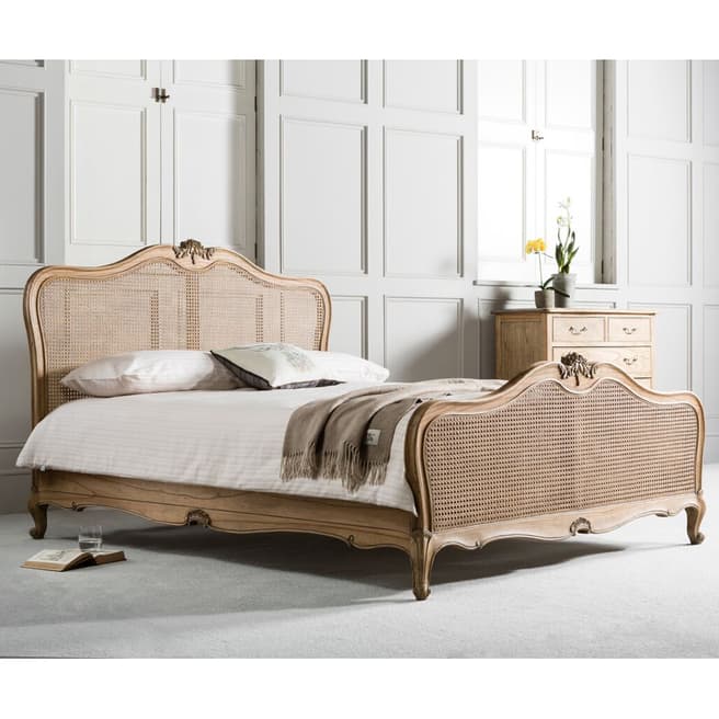 Gallery Living Stanal King Size Cane Bed, Weathered